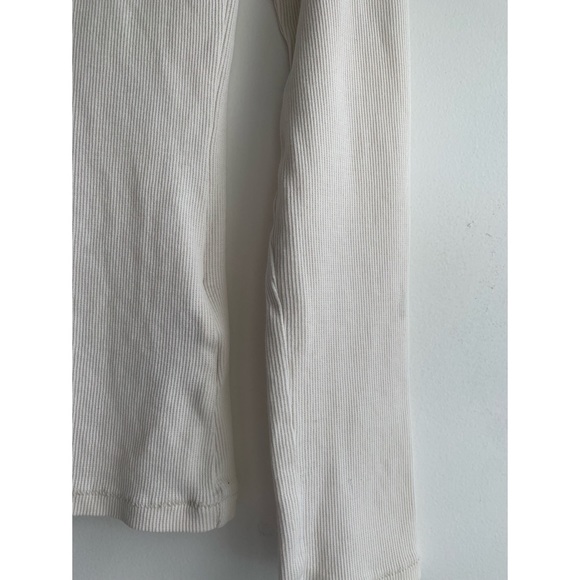 Madewell Button V-Neck Off-White Women’s Long Sleeve Cute Spring Summer Shirt🌷 - Picture 3 of 4